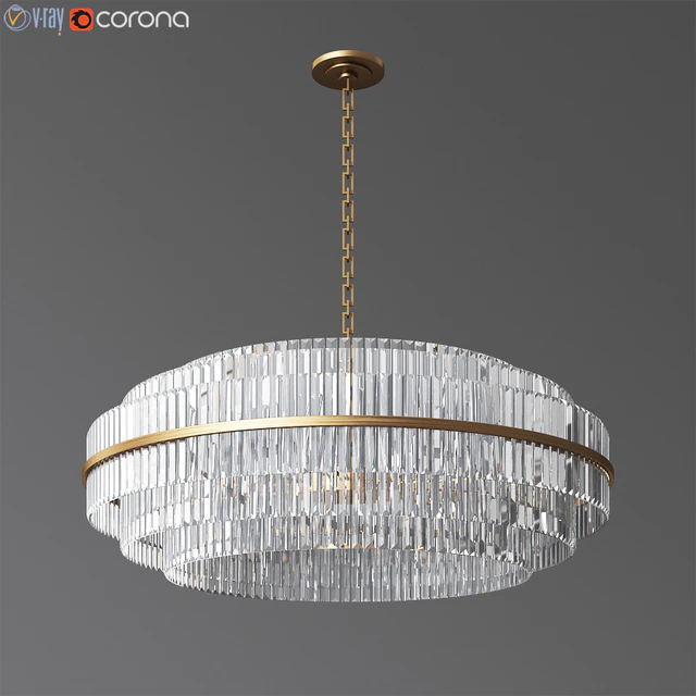 Vienna 48 Round Crystal Chandelier Antique Brass — Descargar