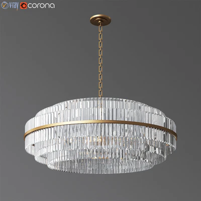 Vienna 48 Round Crystal Chandelier Antique Brass — Descargar