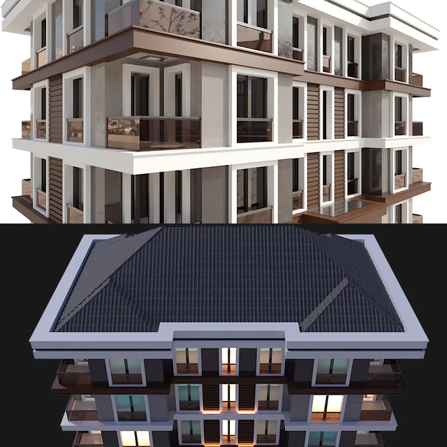 Modern Residential Building 013 — Download