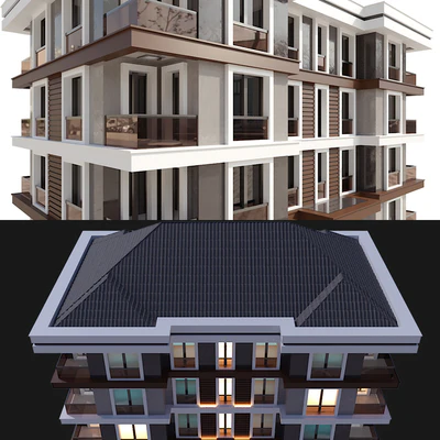 Modern Residential Building 013 — View 3
