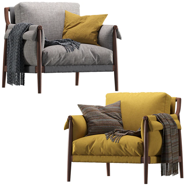 Times Lounge by Poltrona Frau armchair — Скачать