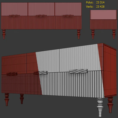 Chest and nightstand Auronzo. Nightstand, sideboard by Ambicioni — Ver 2