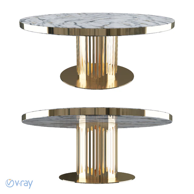 Charisma Collection-Round table with MARBLE top — Descargar