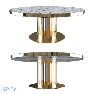 Charisma Collection-Round table with MARBLE top — Ver 2
