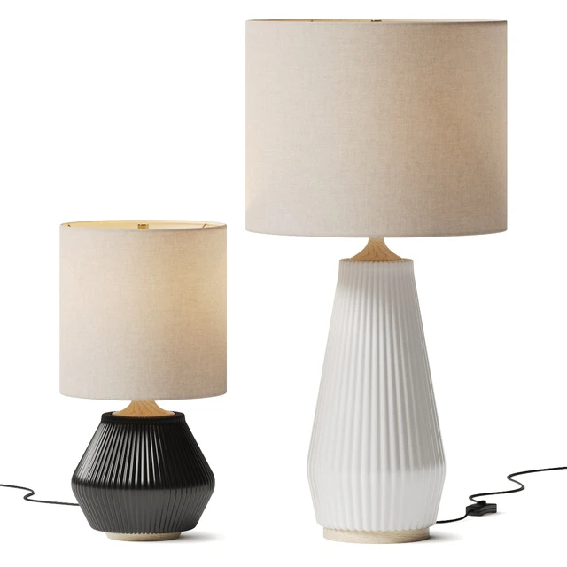 West Elm Roar Rabbit Ripple Ceramic Table Lamp — Descargar