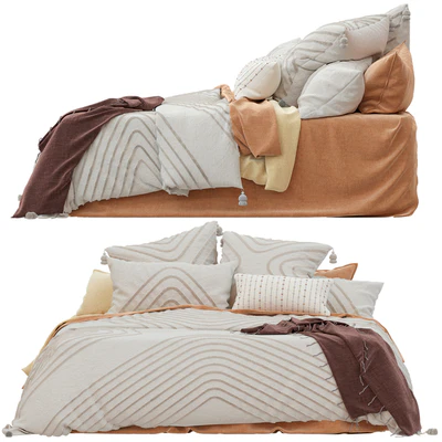 Adairs Ollie Tufted Vanilla Quilt Cover — Вид 3