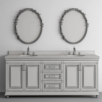 Bathroom White Classic - Set 43 — Ver 2