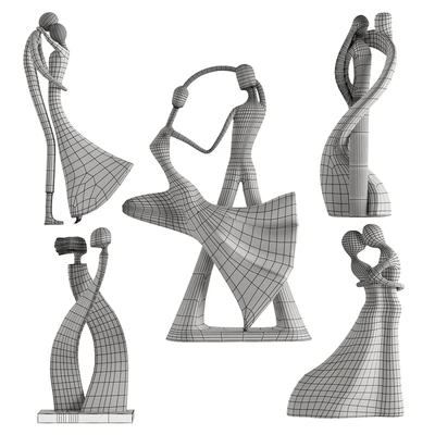 Human Abstract Sculptures 6 Love Position — View 3