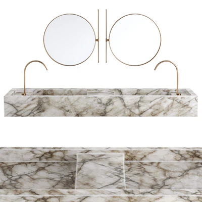 Bathroom furniture marble sink — Ver 1