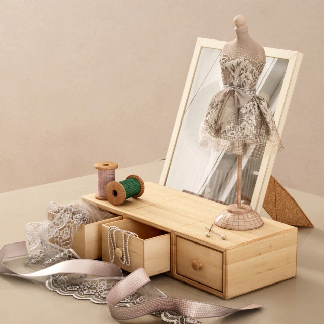 Decorative set with a mini mannequin — Descargar