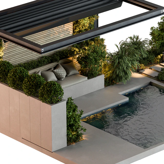 Landscape Furniture Backyard with Pool 93 — Descargar