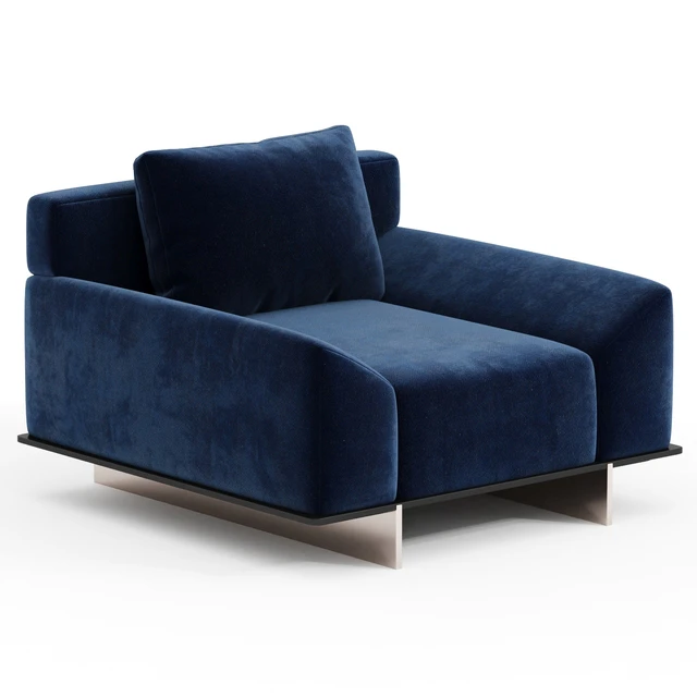 Paolo Castelli IPANEMA Fabric armchair with armrests — Descargar