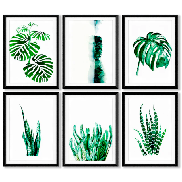 A series of posters with tropical plants. — Descargar