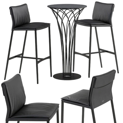 Cattelan italia Isabel barstool Nido table set — Ver 1