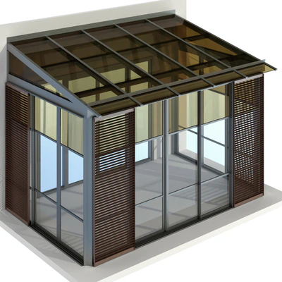Metal glazed veranda terrace — Ver 2