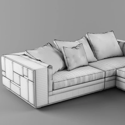 Visionnaire BABYLON Sectional leather sofa 02 — Ver 2