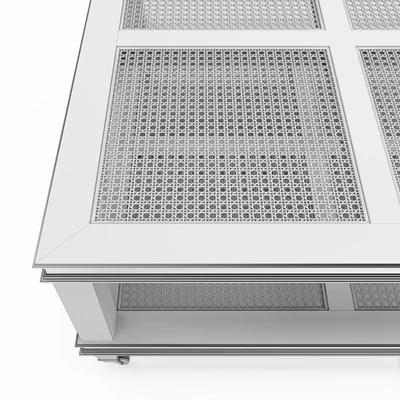 Jacqueline Wicker Shelves Coffee Table — Ver 3