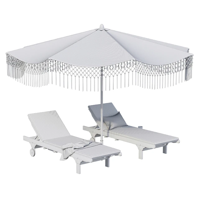 Umbrella Patio Parasol and Timber Sun Lounge — Descargar