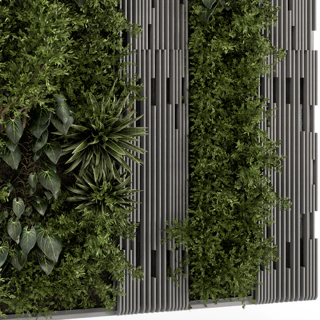 Indoor Wall  Vertical Garden in Wooden Base - Set 864 — Скачать