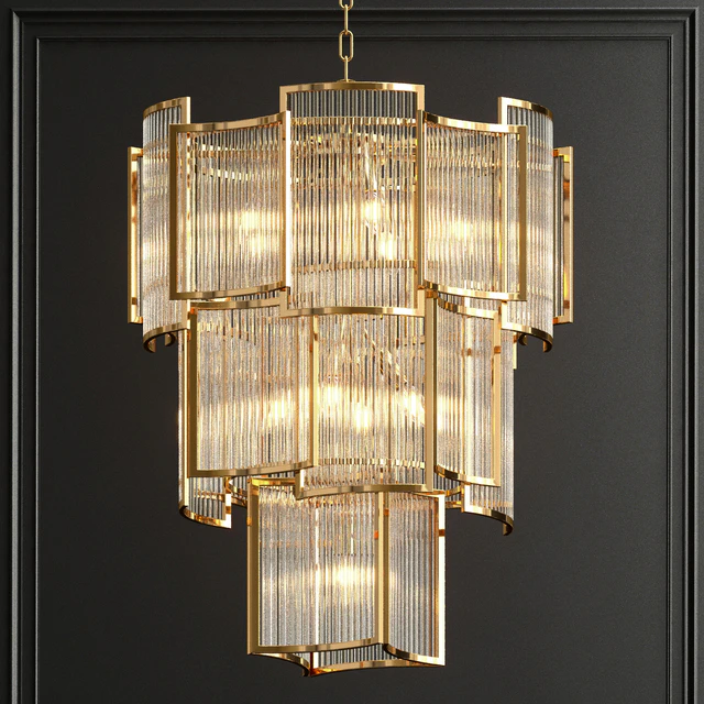 Collection of modern crystal chandeliers — Descargar