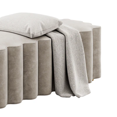 Upholstered Bench by Entryway — Ver 3