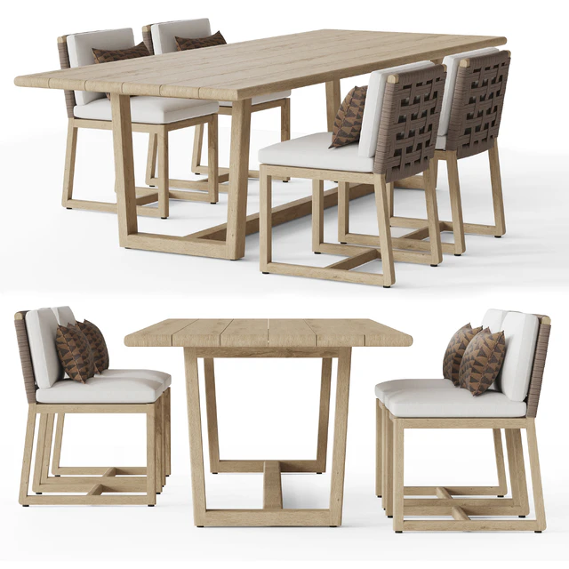 RH BELIZE TEAK RECTANGULAR DINING TABLE — Скачать