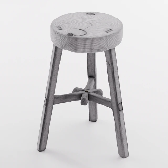 Vintage wooden stool — Descargar