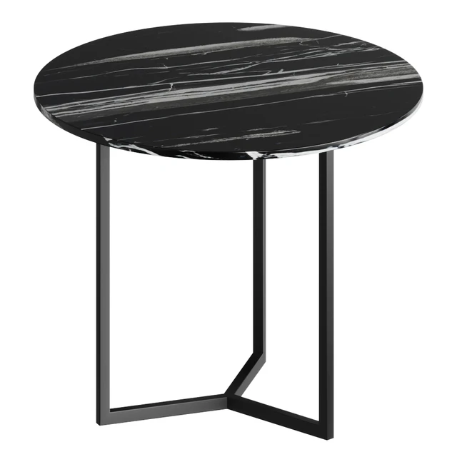 Angelo Side table in marble and Black Metal Coffee table coffee table — Descargar