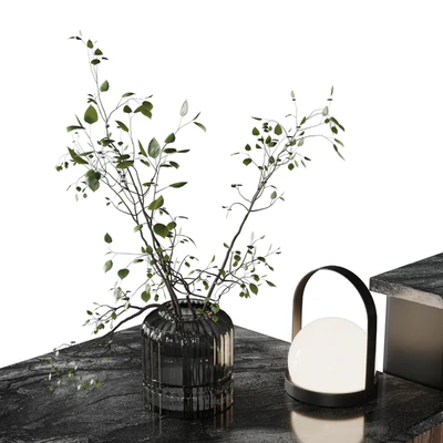 Coffee shop reception, Restaurant counter by hanging plant - 03 — View 2