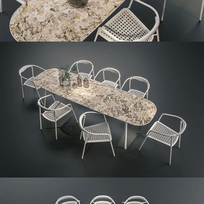 Manutti DUO chair and MINUS table — Ver 2