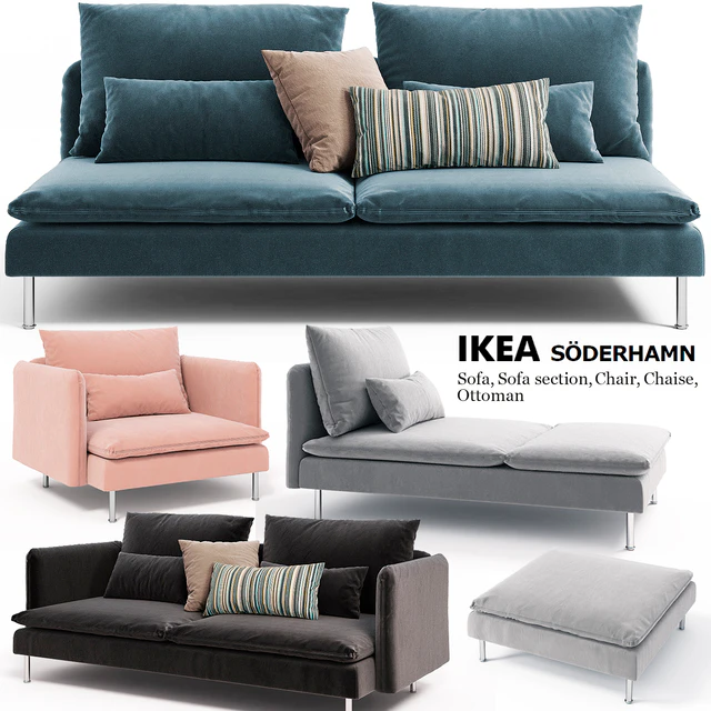 Sofas, chairs, couch, ottoman Ikea SODERHAMN — Descargar