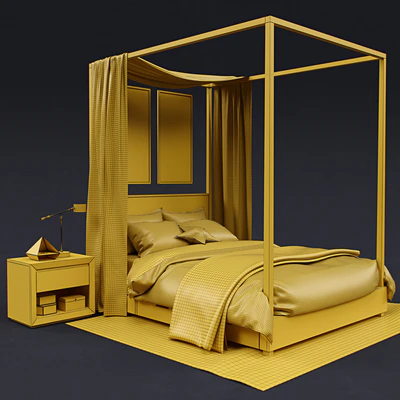 RH / Callum storage canopy bed — Ver 2
