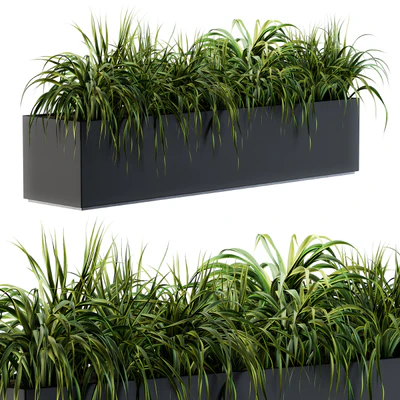 Ranch Grass plants in box - Outdoor Set 63 — Ver 1