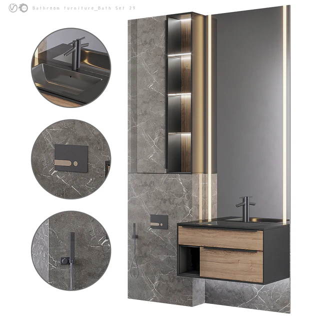 Bathroom furniture Bath Set 29 — Descargar
