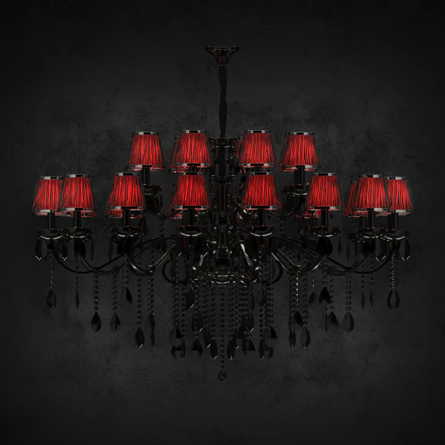 BACCARAT STYLE BLACK LARGE CHANDELIER/ЛЮСТРА — Скачать