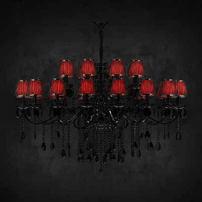 BACCARAT STYLE BLACK LARGE CHANDELIER/ЛЮСТРА — Вид 2