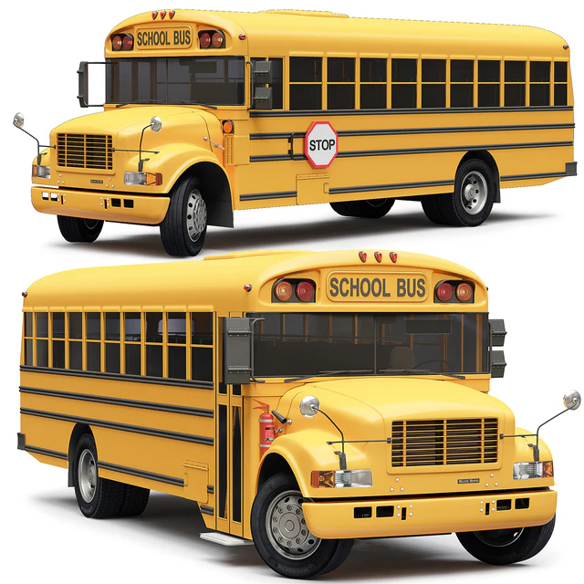 School Bus Blue Bird — Descargar
