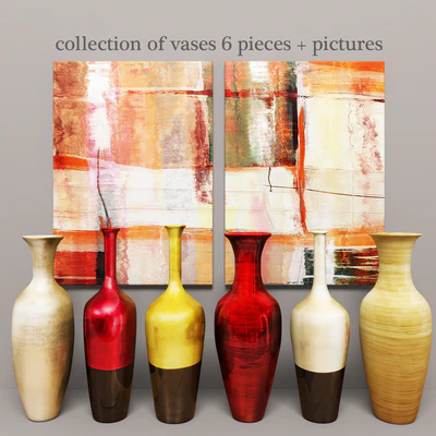 collection of vases 6 pieces + pictures — Вид 1