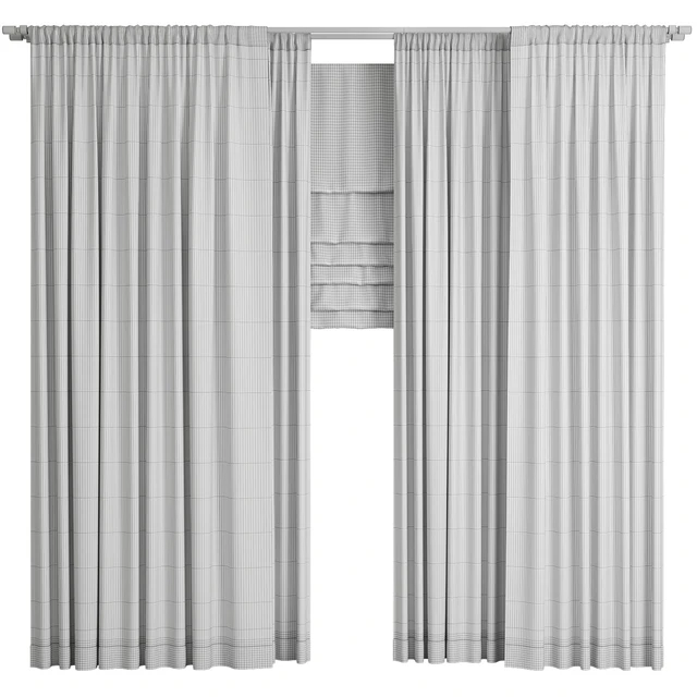 Curtain 50/ Шторы лен — Скачать