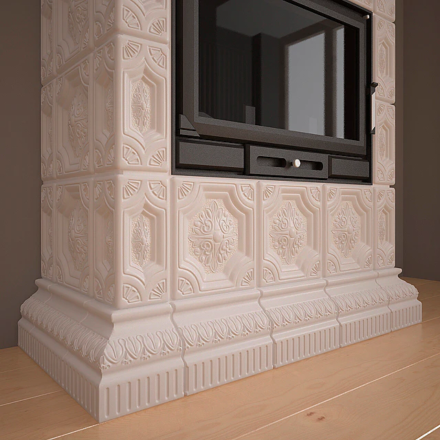 Oven - fireplace with tiles — Descargar