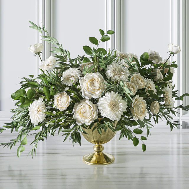 Flower Set 053 White Rose Dahlia Big bouquet — Descargar