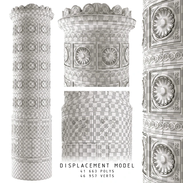 Decorative XIX. century tiled stove — Descargar