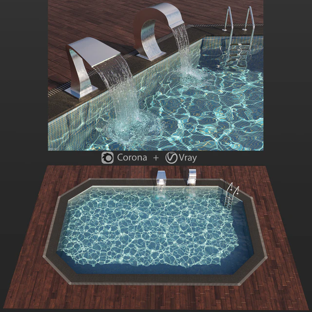 Swimming pool waterfall — Descargar