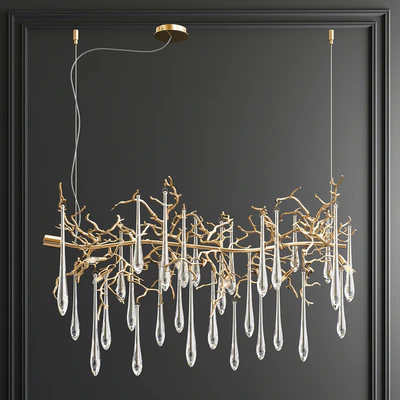 Aqua Horizontal Chandelier by Serip Lighting — Ver 2