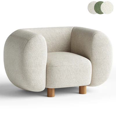 Armchair Londi Cozy Ivory — Ver 1