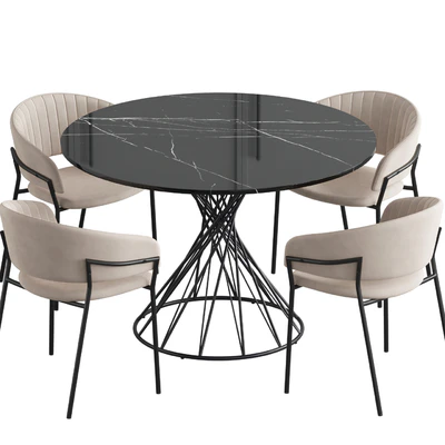 Nuit table Piza chair — View 3