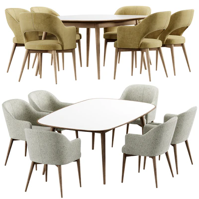 Gray Tony Konyshev Chair HER 042 G Table — Ver 3