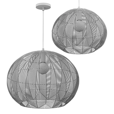 NATURAL ROUND RATTAN PENDANT — Ver 2