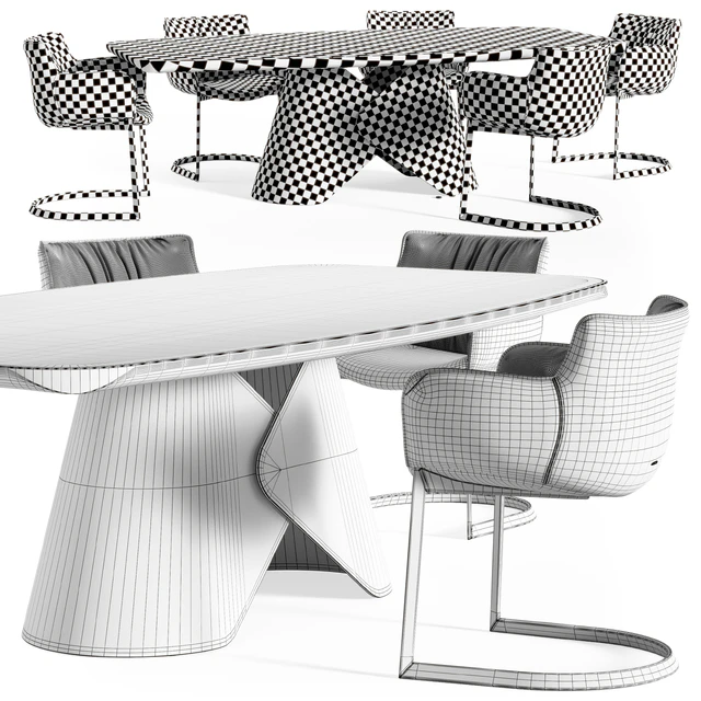Scott keramik table Rhonda chair — Скачать