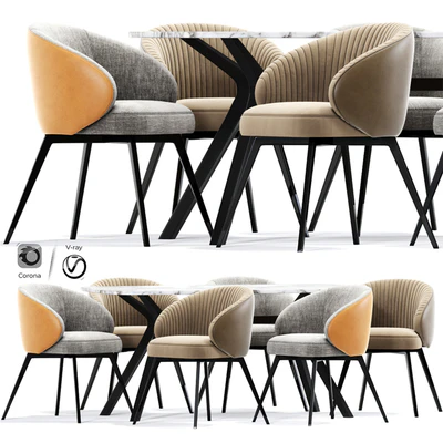Dominic Dining Chair Table Set — Вид 1